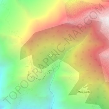 Mappa topografica Raqaypata, altitudine, rilievo