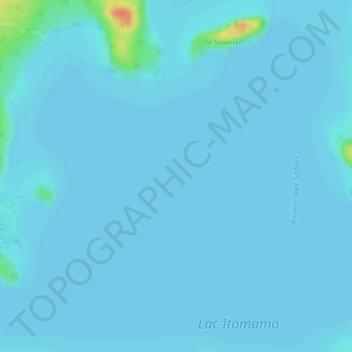 Mappa topografica Lac Itomamo, altitudine, rilievo