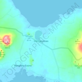 Mappa topografica Old Panamao, altitudine, rilievo
