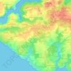 Mappa topografica Kerhérou, altitudine, rilievo