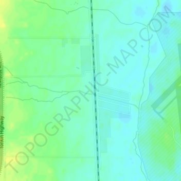 Mappa topografica Bullsbrook, altitudine, rilievo