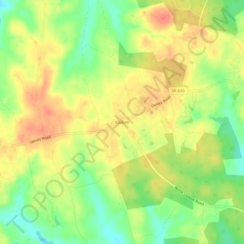 Mappa topografica Lodore, altitudine, rilievo