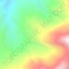 Mappa topografica Cordilleras, altitudine, rilievo