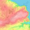 Mappa topografica Goaz Bihan, altitudine, rilievo