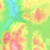 Mappa topografica Pareloup, altitudine, rilievo