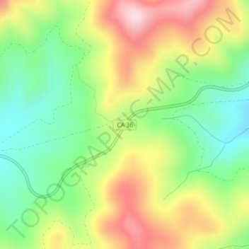 Mappa topografica Fredonyer Pass, altitudine, rilievo