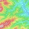 Mappa topografica Bosas, altitudine, rilievo