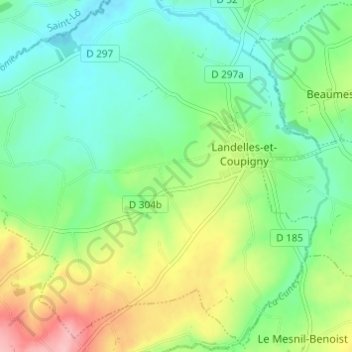 Mappa topografica La Gosserie, altitudine, rilievo