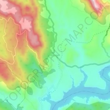 Mappa topografica Bhager, altitudine, rilievo