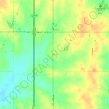 Mappa topografica Wea, altitudine, rilievo