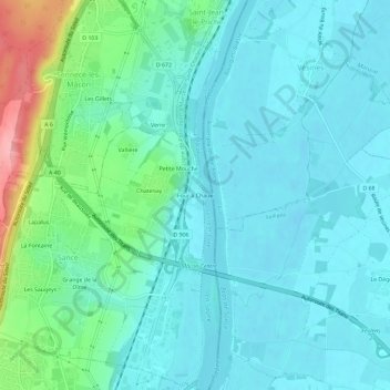 Mappa topografica Four à Chaux, altitudine, rilievo