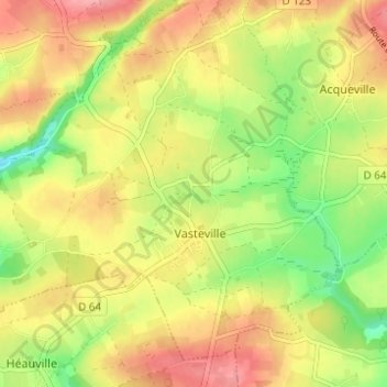 Mappa topografica Hameau Jourdan, altitudine, rilievo