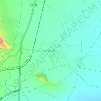 Mappa topografica Kavalkinaru, altitudine, rilievo