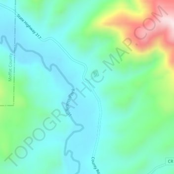 Mappa topografica Pagoda, altitudine, rilievo