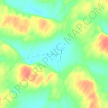 Mappa topografica Kishangarh, altitudine, rilievo