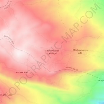 Mappa topografica Machaypungo La Union, altitudine, rilievo
