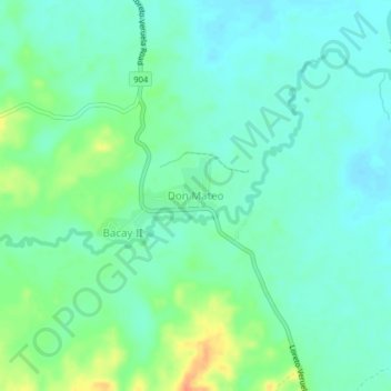 Mappa topografica Don Mateo, altitudine, rilievo