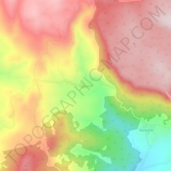 Mappa topografica Uğurlu, altitudine, rilievo