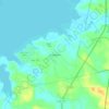 Mappa topografica Brookeland, altitudine, rilievo