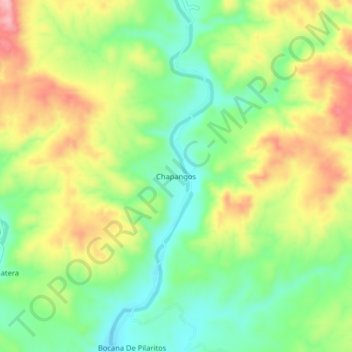 Mappa topografica Chapangos, altitudine, rilievo