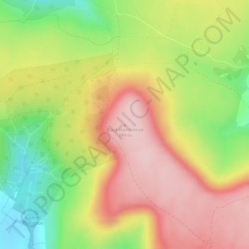 Mappa topografica Black Hambleton, altitudine, rilievo