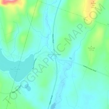Mappa topografica North Turner, altitudine, rilievo