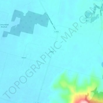 Mappa topografica Loica, altitudine, rilievo