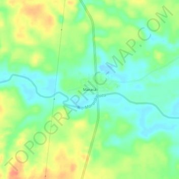 Mappa topografica Maracá, altitudine, rilievo
