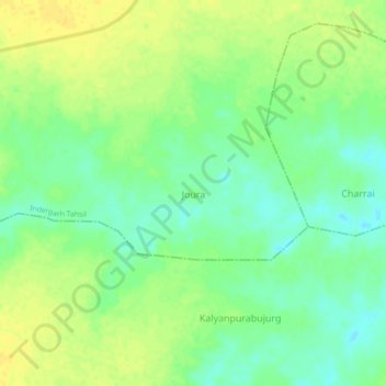 Mappa topografica Joura, altitudine, rilievo