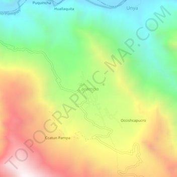 Mappa topografica Carampa, altitudine, rilievo