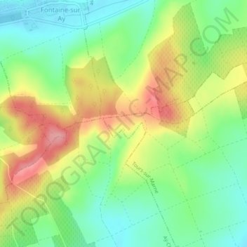Mappa topografica Les Coulomiers, altitudine, rilievo