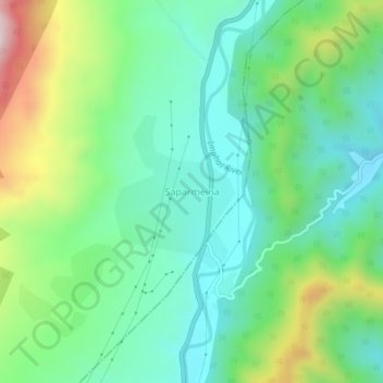 Mappa topografica Saparmeina, altitudine, rilievo
