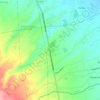Mappa topografica Doña, altitudine, rilievo
