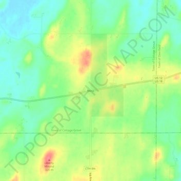 Mappa topografica Nora, altitudine, rilievo