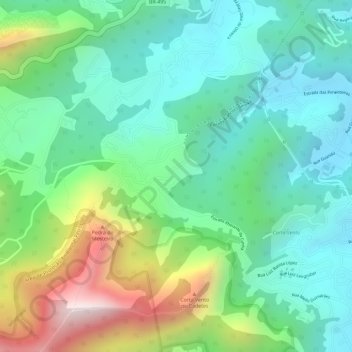 Mappa topografica CPX DO JARDIM SERRANO, altitudine, rilievo