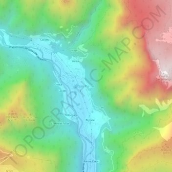 Mappa topografica San Pietro, altitudine, rilievo