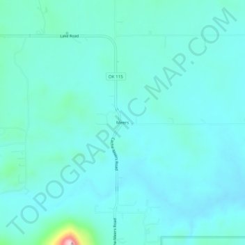 Mappa topografica Meers, altitudine, rilievo