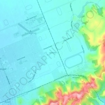 Mappa topografica Janefield, altitudine, rilievo