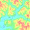 Mappa topografica Hales Creek, altitudine, rilievo