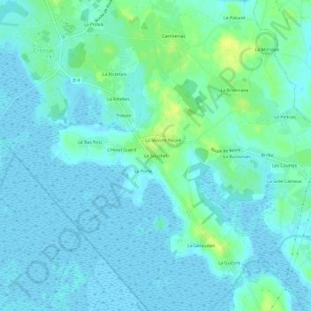 Mappa topografica Le Souchet, altitudine, rilievo