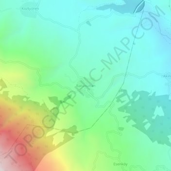 Mappa topografica Babasultan, altitudine, rilievo