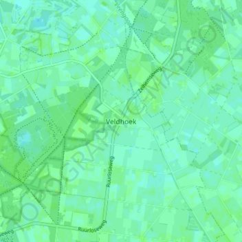 Mappa topografica Veldhoek, altitudine, rilievo