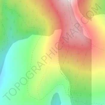 Mappa topografica Coracho, altitudine, rilievo