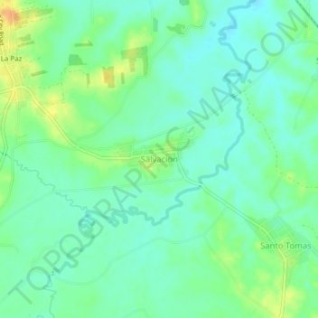 Mappa topografica Salvacion, altitudine, rilievo