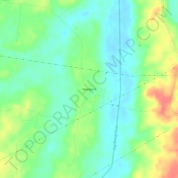 Mappa topografica Westport, altitudine, rilievo