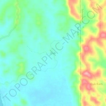 Mappa topografica Culi, altitudine, rilievo