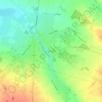 Mappa topografica La Boutonnière, altitudine, rilievo