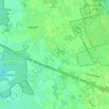 Mappa topografica Sloot, altitudine, rilievo