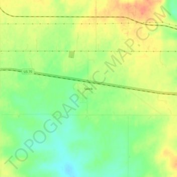 Mappa topografica Swink, altitudine, rilievo