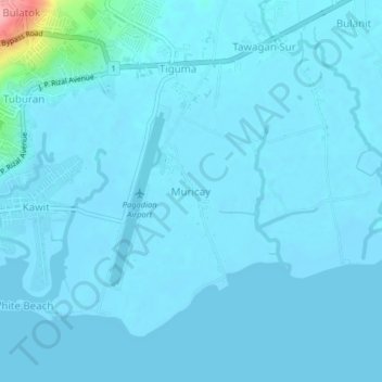 Mappa topografica Muricay, altitudine, rilievo